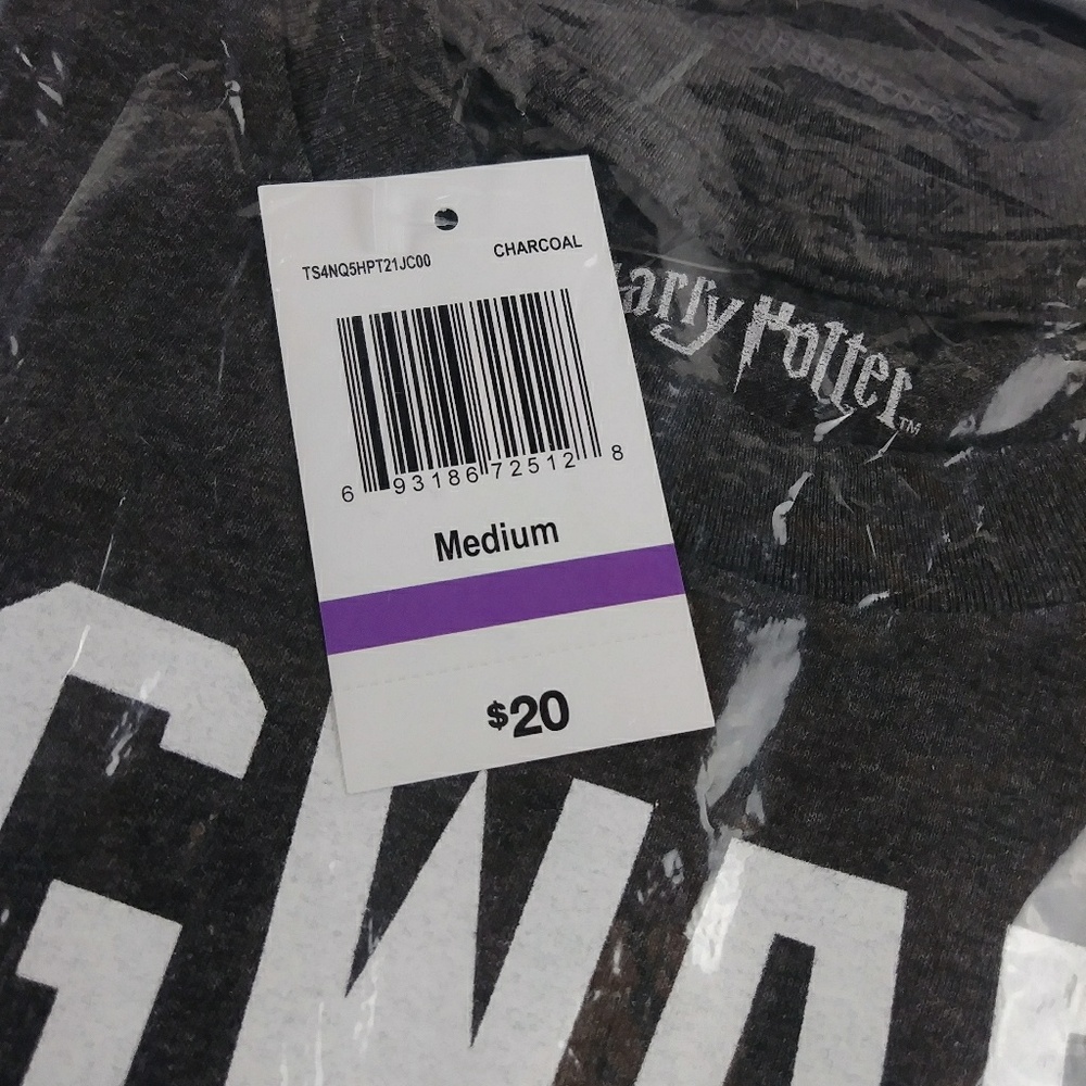 Harry Potter Hogwarts Crest Gray S/S T-Shirt - Picture 8 of 8